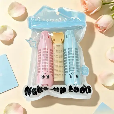 Three sets of cute cartoon hair root voluminous curling iron with no trace, lazy bangs and air-like style Three sets of cute cartoon hair root voluminous curling iron with no trace, lazy bangs and air-like style